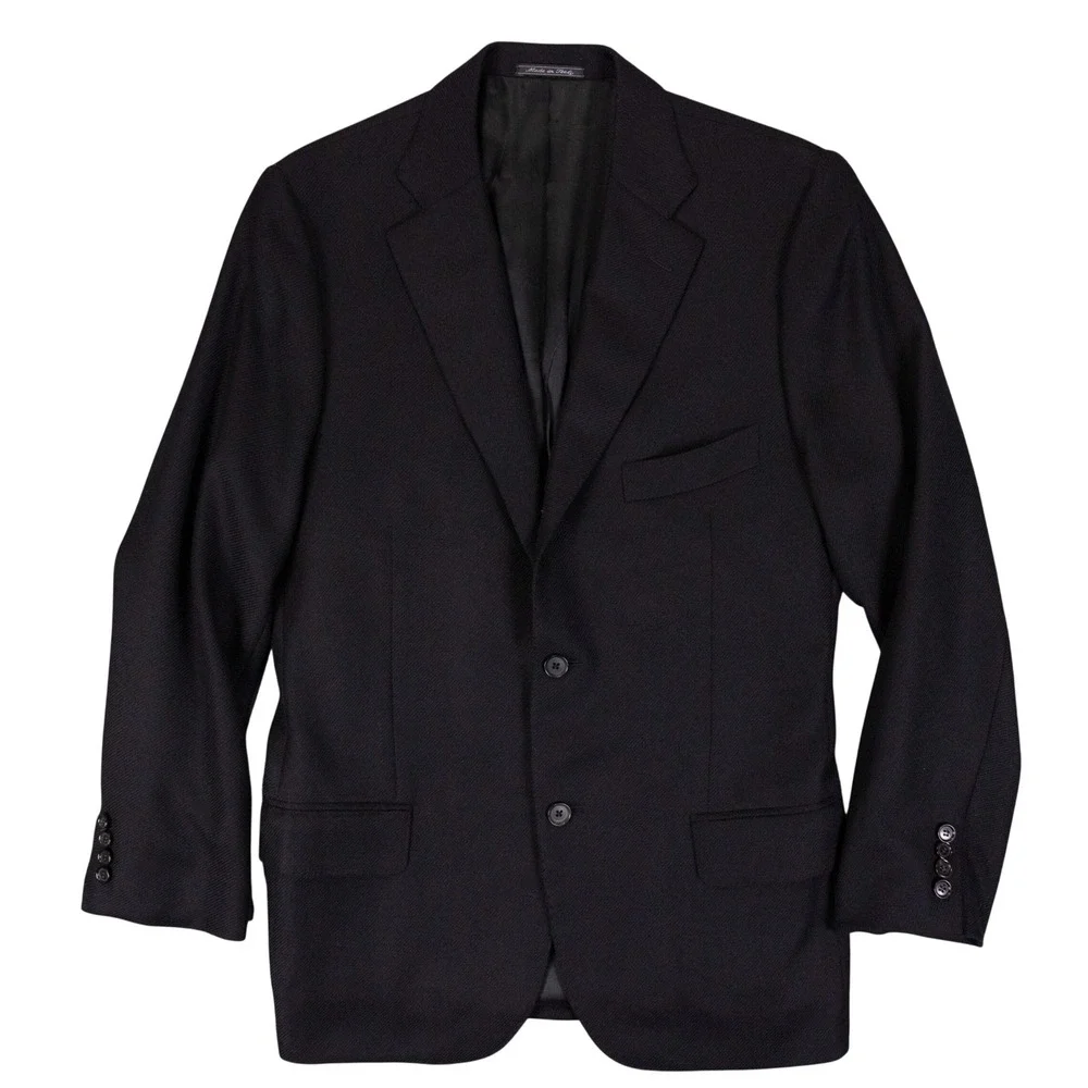 ISAIA Napoli Sport Coat Blazer Mens 42R Textured 100% Wool Italy 3 Roll 2